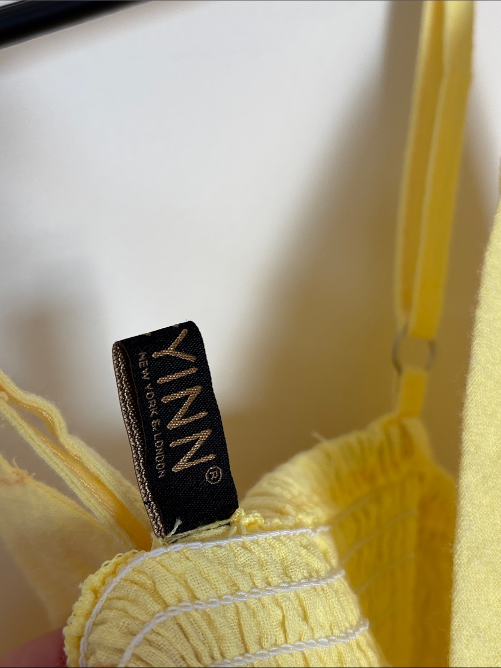 Sunny Yellow Tie-Front Sundress Buttons Sleeveless Smocked Back Butter Yellow - Picture 6 of 12